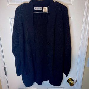 White Stag Womans Black Cardigan Medium 100% Acrylic